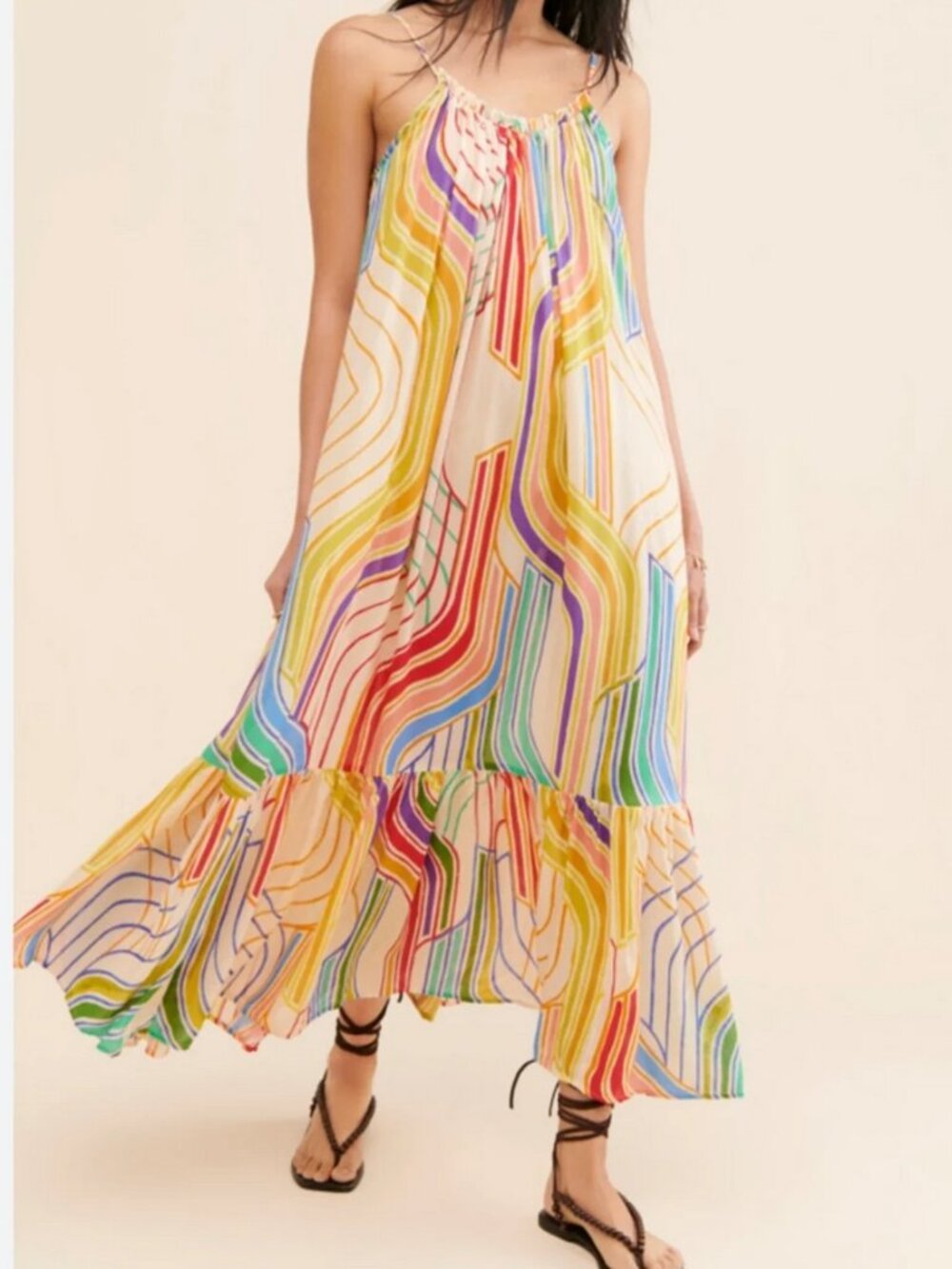 Anthropologie Malika Maxi Flowy Dress size XS